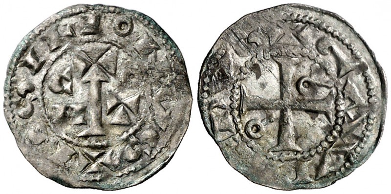 Comtat del Rosselló. Gausfred III (1115-1164). Perpinyà. òbol. (Cru.V.S. 114) (C...