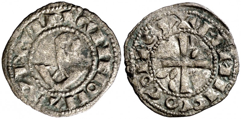 Comtat d'Urgell. Ermengol VIII (1184-1209). Agramunt. Diner. (Cru.V.S. 119) (Cru...