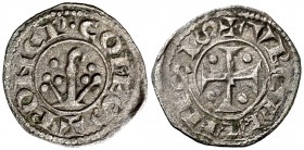 Comtat d'Urgell. Ponç de Cabrera (1236-1243). Agramunt. Òbol. (Cru.V.S. 127 var) (Cru.C.G. 1944b). 0,40 g. Rara y más así. MBC+.
