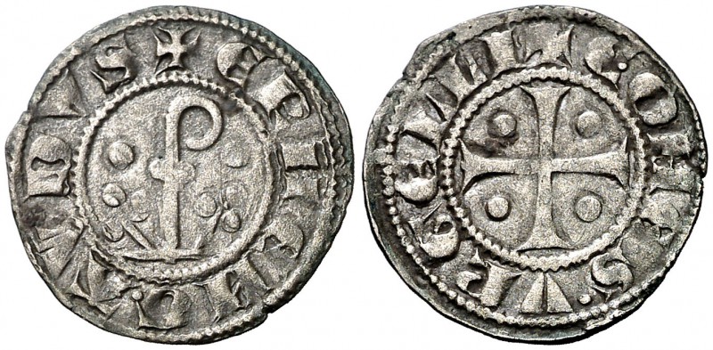 Comtat d'Urgell. Ermengol X (1267-1314). Agramunt. Diner. (Cru.V.S. 128) (Cru.C....