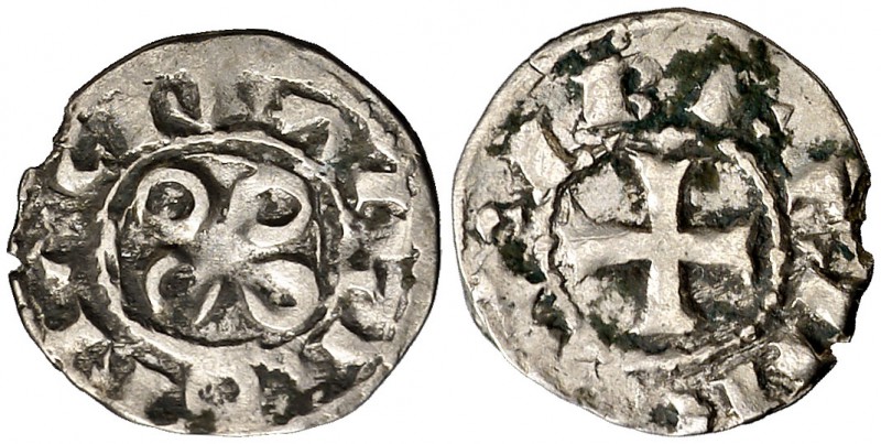 Vescomtat de Narbona. Berenguer (1019-1067). Narbona. Òbol. (Cru.V.S. falta) (Cr...