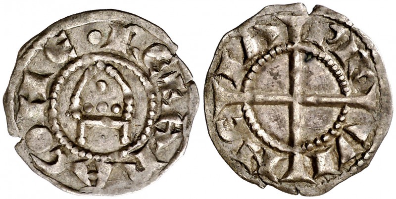 Comtat de Provença. Alfons I (1162-1169). Provença. Diner de la mitra. (Cru.V.S....