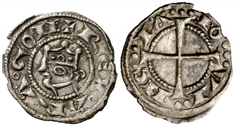 Comtat de Provença. Alfons I (1162-11169). Provença. Òbol del ral coronat. (Cru....