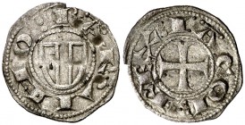 Jaume I (1213-1276). Barcelona. Òbol de doblenc. (Cru.V.S. 305) (Cru.C.G. 2119). 0,36 g. Manchitas. Escasa. MBC+.