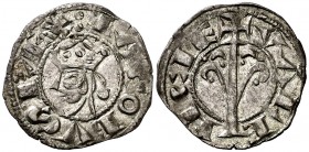 Jaume I (1213-1276). València. Diner. (Cru.V.S. 316) (Cru.C.G. 2129). 0,82 g. Segunda emisión. Bella. Escasa así. EBC-.