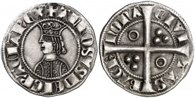 Alfons II (1285-1291). Barcelona. Croat. (Cru.V.S. 331) (Cru.C.G. 2148). 3,06 g. MBC+.