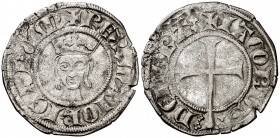 Jaume II de Mallorca (1276-1285/1298-1311). Mallorca. Dobler. (Cru.V.S. 538) (Cru.C.G. 2505). 1,80 g. Ex Áureo 19/10/1994, nº 1199. MBC-.