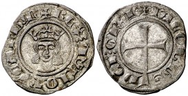 Jaume II de Mallorca (1276-1285/1298-1311). Mallorca. Diner. (Cru.V.S. 544) (Cru.C.G. 2509). 0,88 g. Letras A góticas. Buen ejemplar. Escasa. MBC+.