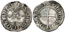 Jaume III de Mallorca (1324-1343). Mallorca. Dobler. (Cru.V.S. 557) (Cru.C.G. 2524). 1,72 g. Manchitas. Buen ejemplar. (MBC+).