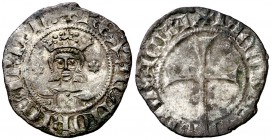 Jaume III de Mallorca (1324-1343). Mallorca. Diner. (Cru.V.S. 558) (Cru.C.G. 2525). 0,70 g. Manchitas. No figuraba en la Colección Ramon Llull. Rara. ...