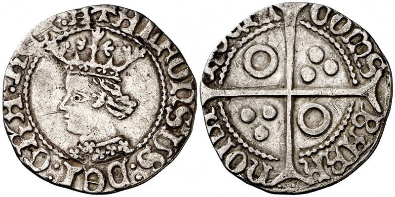 Alfons IV (1416-1458). Perpinyà. Croat. (Cru.V.S. falta) (Badia 610) (Cru.C.G. 2...