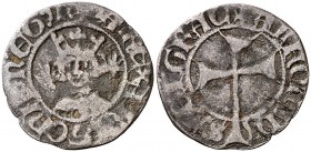 Alfons IV (1416-1458). Mallorca. Dobler. (Cru.V.S. 849, mismo ejemplar, pero descrito como Cru.V.S. 851) (Cru.C.G. 2894, mismo ejemplar). 0,92 g. Leye...