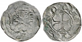 Alfonso VII (1126-1157). León. Dinero. (AB. falta, seguramente es el 90 mal dibujado). 1,07 g. Muy rara. MBC-/MBC.