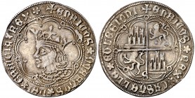 Enrique IV (1454-1474). Sevilla. Real de busto. (AB. 685). 3,13 g. Bonita pátina. Ex HSA nº 28411. MBC+/MBC.