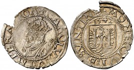 1542. Carlos I. Besançon. 1 carlos. (Vti. falta). 1,18 g. MBC+.