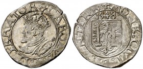 1548. Carlos I. Besançon. 1 carlos. (Vti. falta). 1,12 g. MBC+.