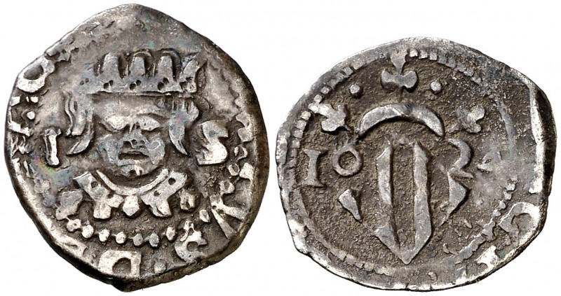 1624. Felipe IV. Valencia. 1 divuitè. (Cal. 1101) (Cru.C.G. 4434b). 2,10 g. Valo...