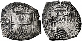 1652. Felipe IV. Potosí. E. 4 reales. (Cal. 733) (Mastalir I-Aba (1)1/AC CAP97, mismo ejemplar). 9,46 g. El 4 tumbado. Procedente del tesoro de "La Ca...