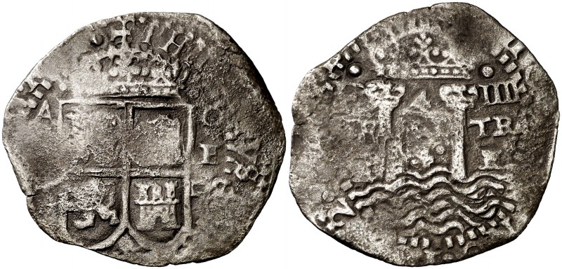 1652. Felipe IV. Potosí. E. 4 reales. (Cal. 733) (Mastalir I-Abb (1)1/AC CAP 173...