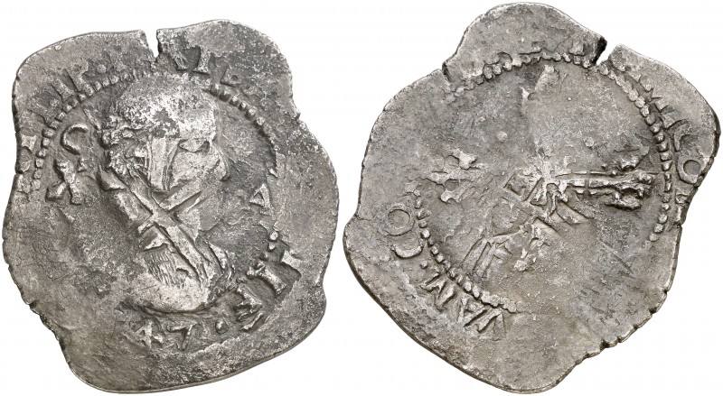 (1)647. Felipe IV. Cagliari. 10 reales. (Vti. falta) (MIR. 68/6). 21,68 g. Acuña...
