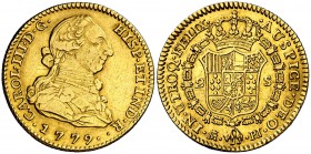 1779. Carlos III. Madrid. PJ. 2 escudos. (Cal. 452). 6,73 g. MBC/MBC+.