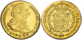 1788/7. Carlos III. Madrid. M. 2 escudos. (Cal. 459 var). 6,73 g. MBC/MBC+.