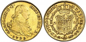 1799. Carlos IV. Madrid. MF. 2 escudos. (Cal. 336). 6,71 g. MBC/MBC+.