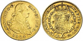 1804. Carlos IV. Madrid. FA. 2 escudos. (Cal. 347). 6,79 g. MBC/MBC+.