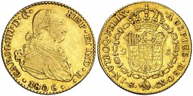 1806. Carlos IV. Sevilla. CN. 2 escudos. (Cal. 458). 6,71 g. Bonito color. MBC/MBC+.