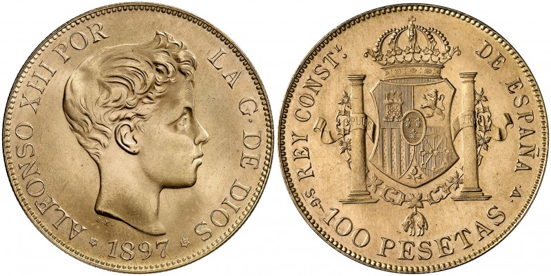 1897*1962. Estado Español. SGV. 100 pesetas. (Cal. 2). 32,22 g. Ex Áureo & Calic...