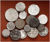 Lote de 16 monedas de la India, la gran mayoría en plata. A examinar. MBC/MBC+.