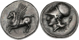 GRÈCE ANTIQUE - GREEK
Corinthe. Statère ND (386-307 av. J.-C.), Corinthe.
Ravel 999 - Pegasi 375 ; Argent - 8,27 g - 20,5 mm - 12 h
Avec E sous le men...