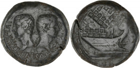RÉPUBLIQUE ROMAINE - ROMAN REPUBLIC
Octave (44-27 av. J.-C.). Bronze ou as ND (36 av. J.-C. ?), Vienne.
RPC.517 - LT.2943 ; Bronze - 17,46 g - 30,5 mm...
