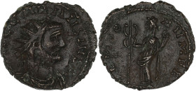 EMPIRE ROMAIN - ROMAN
Carausius (286-293). Antoninien ND, Rouen.
RIC.678 ; Bronze - 2,98 g - 17 mm - 12 h
De style particulier. Très bel exemplaire po...
