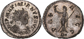 EMPIRE ROMAIN - ROMAN
Maximien Hercule (286-305). Antoninien c.290, Lyon.
RIC.399 ; Billon - 4,02 g - 22 mm - 12 h
Pour la seconde officine (B). Avec ...