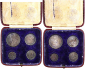 AFRIQUE OCCIDENTALE BRITANNIQUE - BRITISH WEST AFRICA
Georges V (1910-1936). Coffret contenant 4 monnaies en Argent 1913.
KM.10 à 13 ; Argent - 12 h
D...