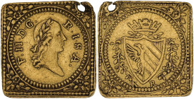 AUTRICHE - AUSTRIA
François II (1792-1835). 1/2 ducat ND (1800).
Fr.- ; Or - 1,68 g - 14 mm - 12 h
Percé sinon TTB.