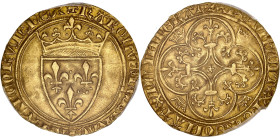 FRANCE / CAPÉTIENS - FRANCE / ROYAL
Charles VI (1380-1422). Écu d’or à la couronne, 2e émission ND (1388-1389), Atelier indéterminé.
Dy.369A - Fr.291 ...