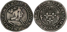 FRANCE / CAPÉTIENS - FRANCE / ROYAL
François Ier (1515-1547). Teston 10e type (3e revers) ND, Lyon.
Dy.810 - G.287A ; Argent - 9,44 g - 29,5 mm - 11 h...