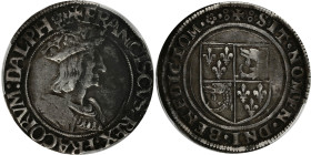 FRANCE / CAPÉTIENS - FRANCE / ROYAL
François Ier (1515-1547). Teston du Dauphiné 4e type ND, Grenoble.
Dy.826 - G.294A ; Argent - 30 mm - 2 h
PCGS VF3...