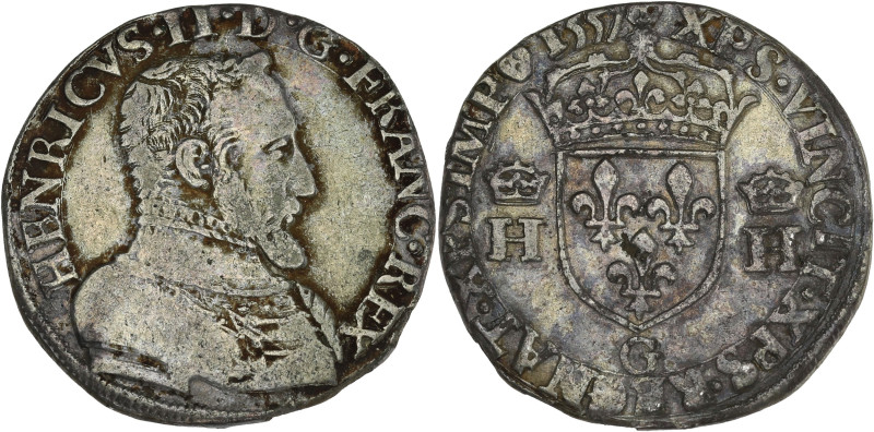 FRANCE / CAPÉTIENS - FRANCE / ROYAL
Henri II (1547-1559). Teston à la tête nue, ...