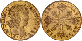FRANCE / CAPÉTIENS - FRANCE / ROYAL
Louis XIII (1610-1643). Louis d’or à la mèche courte 1640, A, Paris.
Dy.1298 - G.58 - Fr.410 ; Or - 26 mm - 6 h
NG...