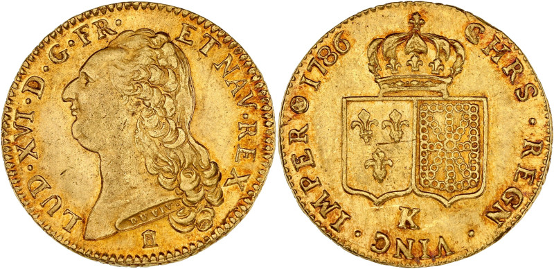 FRANCE / CAPÉTIENS - FRANCE / ROYAL
Louis XVI (1774-1792). Double louis d’or à l...