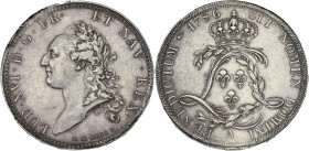 FRANCE / CAPÉTIENS - FRANCE / ROYAL
Louis XVI (1774-1792). Essai de l'écu par Droz ou écu de Calonne, tranche à six viroles 1786, A, Paris.
Ciani 2202...
