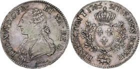 FRANCE / CAPÉTIENS - FRANCE / ROYAL
Louis XVI (1774-1792). Écu de Béarn aux rameaux d’olivier 1785, vache, Pau.
Dy.1708 - G.356a ; Argent - 29,09 g - ...