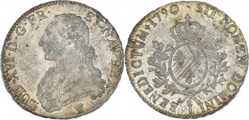 FRANCE / CAPÉTIENS - FRANCE / ROYAL
Louis XVI (1774-1792). Écu aux rameaux d’olivier 1790, I, Limoges.
Dy.1708 - G.356 ; Argent - 29,23 g - 41 mm - 6 ...