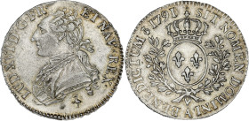 FRANCE / CAPÉTIENS - FRANCE / ROYAL
Louis XVI (1774-1792). Demi-écu aux rameaux d’olivier 1791/0, A, Paris.
Dy.1709 - G.355 ; Argent - 14,55 g - 32 mm...