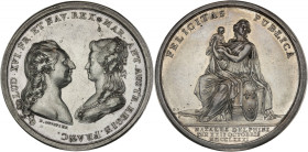FRANCE / CAPÉTIENS - FRANCE / ROYAL
Louis XVI (1774-1792). Médaille pour la naissance du Dauphin par Duvivier 1781.
Argent - 32,55 g - 41 mm - 12 h
TT...