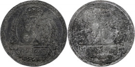 FRANCE / CAPÉTIENS - FRANCE / ROYAL
Louis XVI (1774-1792). Épreuve uniface en étain du sceau de Marie-Antoinette par P.-J. Lorthior ND (XIXe s.).
Étai...