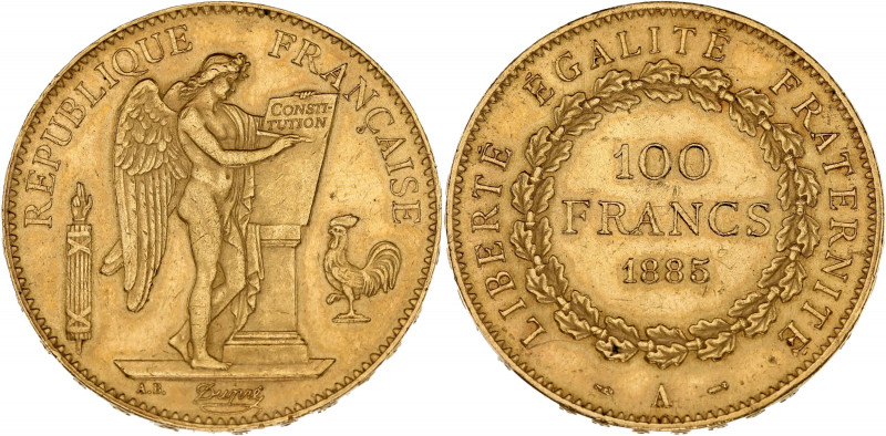 FRANCE
IIIe République (1870-1940). 100 francs Génie 1885, A, Paris.
G.1137 - F....